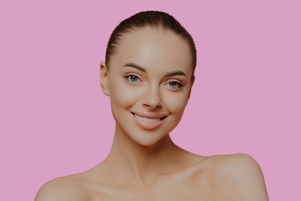 small amounts of filler placed strategically on face