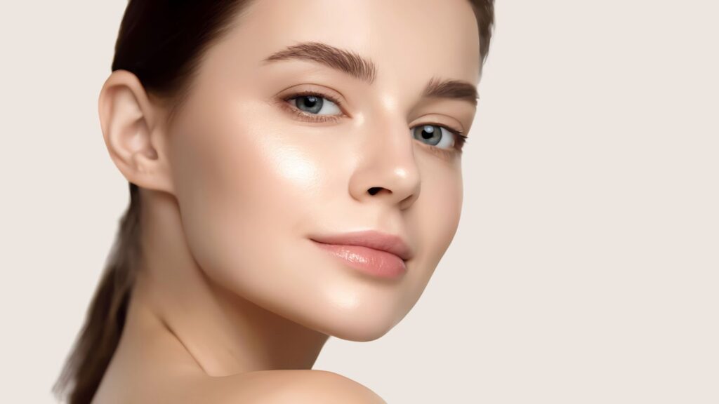 Woman with glowing skin, showcasing results from a med spa in Sierra Madre
