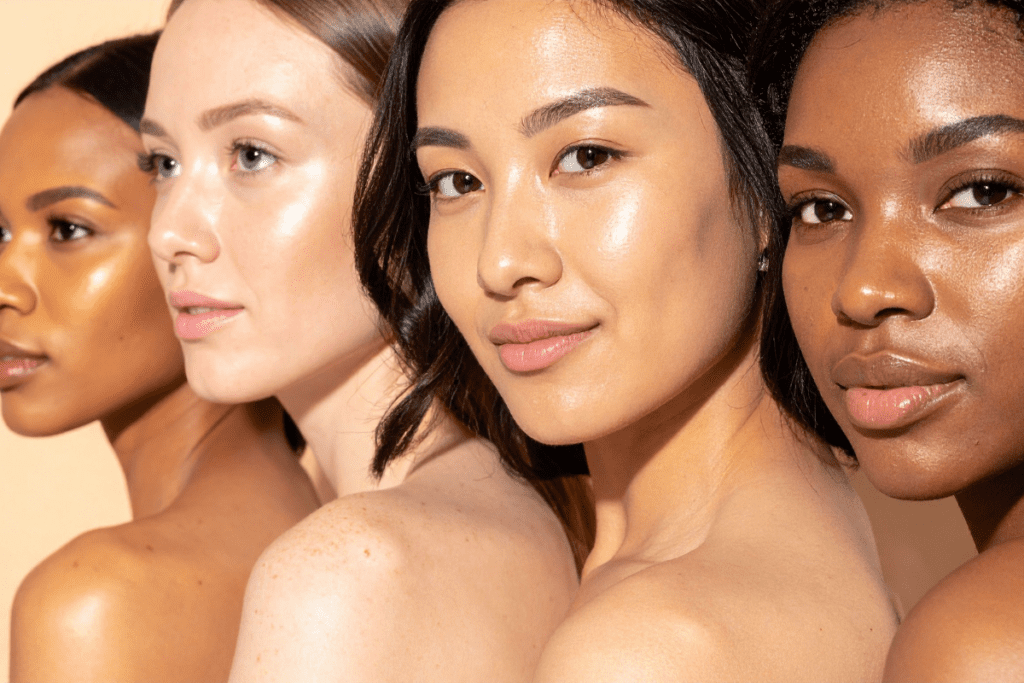 Diverse women with radiant skin receiving personalized seasonal IV therapy tailored to their unique needs.