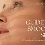Close-up of a woman's smooth skin.