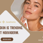 Woman with glowing skin.