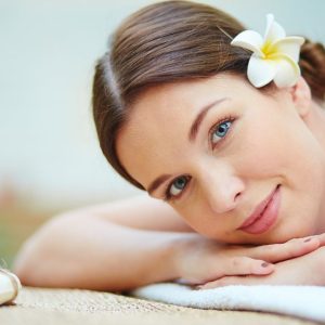 Woman with good skin due to right skincare treatments