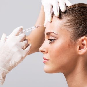 botulinum toxin injection on forehead