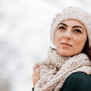 woman with healthy winter skin